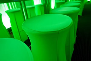 Neon Green Spandex Highboy Cocktail Table Covers