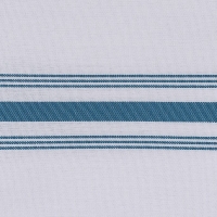 White with Blue Stripes