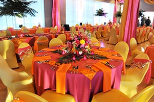 Color Coordinated Spandex Table & Chair Covers