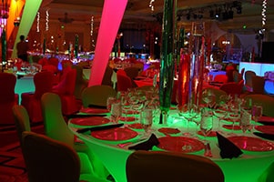 Lighted Green - Spandex Table & Chair Covers